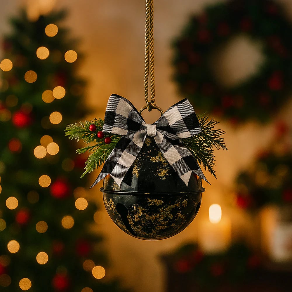 🎅Christmas Sale 49% Off🎄Elegant Christmas Bell with Bow and Grass Do