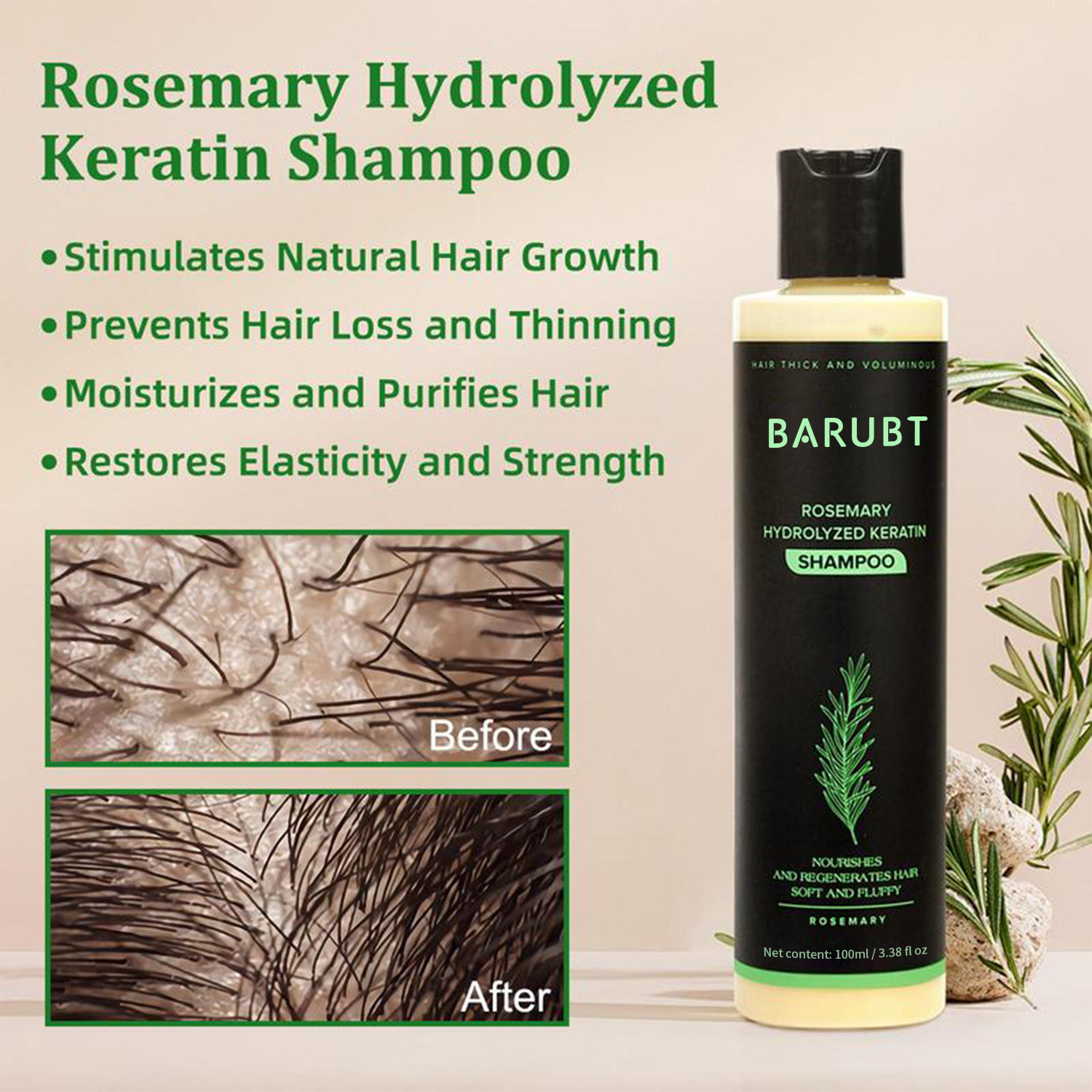 Organic Rosemary Hair Growth Shampoo 