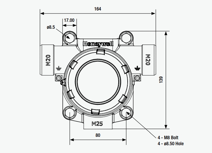 Honeywell 2106B1502 Industrial Pressure Sensor | 0-1000 PSI Range | CE/ATEX Certified | For Oil & Gas, Chemical Plants