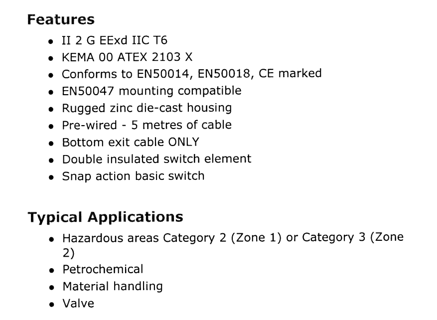 Honeywell GXS Series Limit Switch GXE51A1B Industrial & Electronic accessories