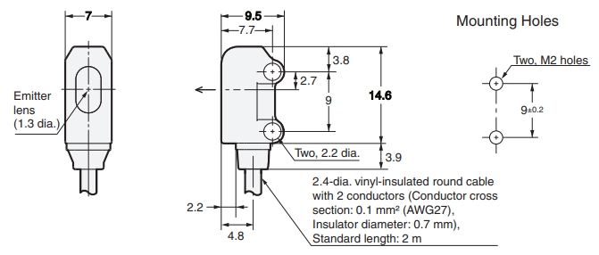 OMRON E3T-FL11 E3T-FL21 E3T-FL22 E3T-FL23 ultra-small ultra-thin amplifier built-in photoelectric sensor