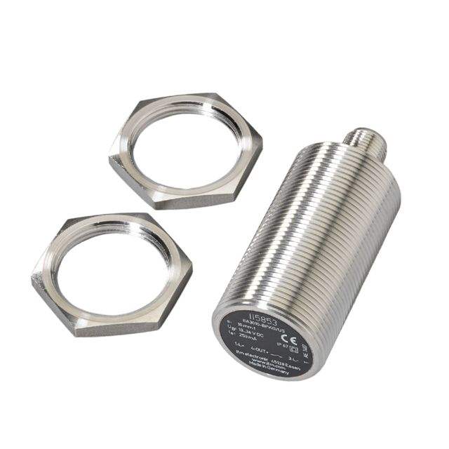 II5853 IP67 Protected Industrial Automation Inductive Proximity Sensor 4mm Sensing Range DIN ISO 10816 Electronic Components