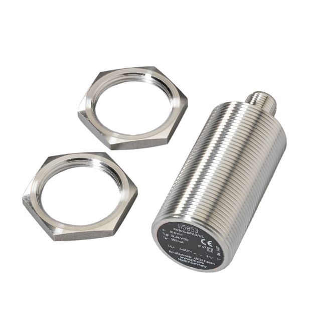 IFM II5853 Inductive Proximity Sensor | 4mm Sensing Range | IP67 Protection | DIN ISO 10816 Certified for Industrial Automation