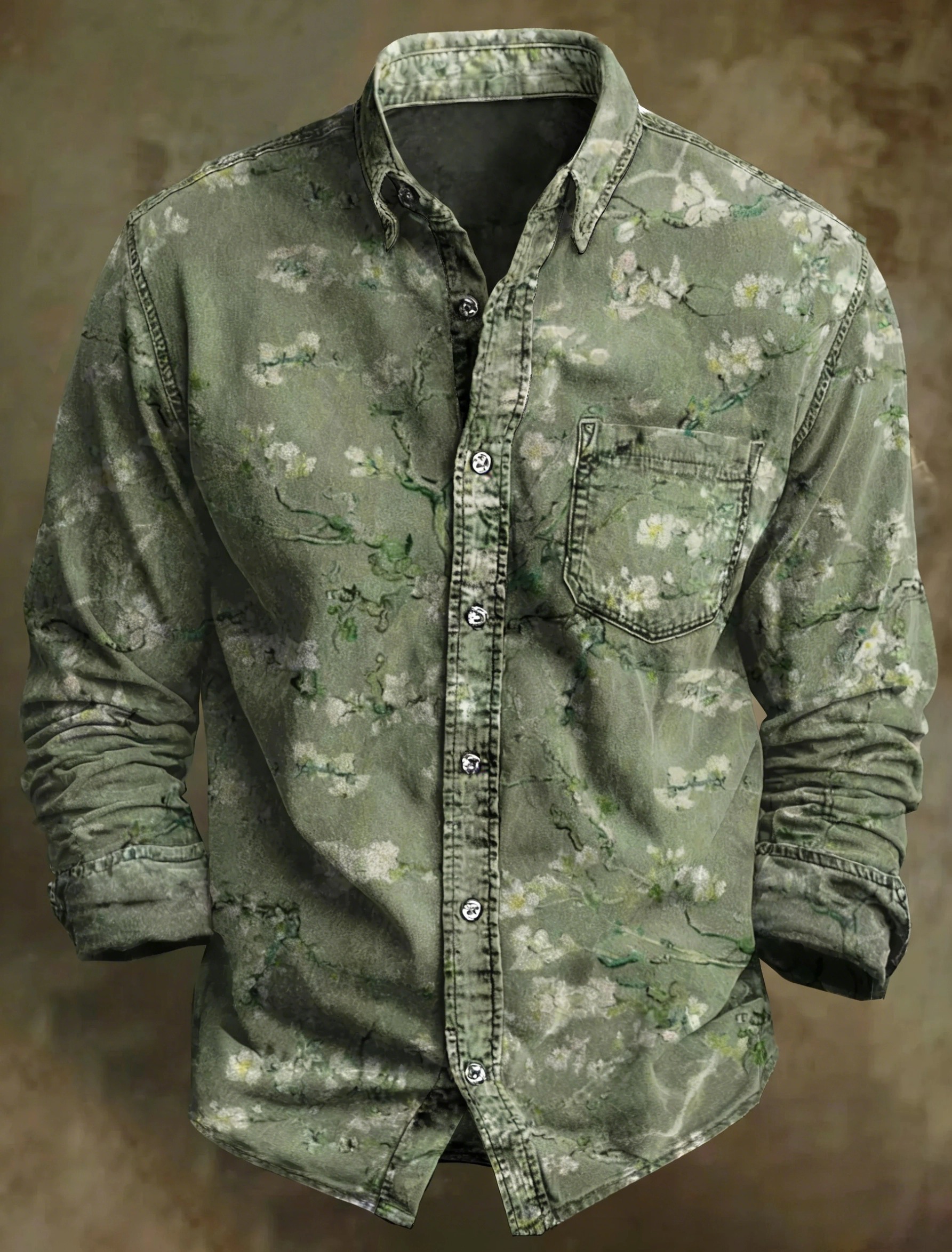 Vintage Van Gogh Almond Blossom Art Print Long Sleeve Shirt