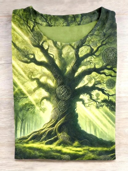 Unisex Tree of Life Printed Casual T-Shirt