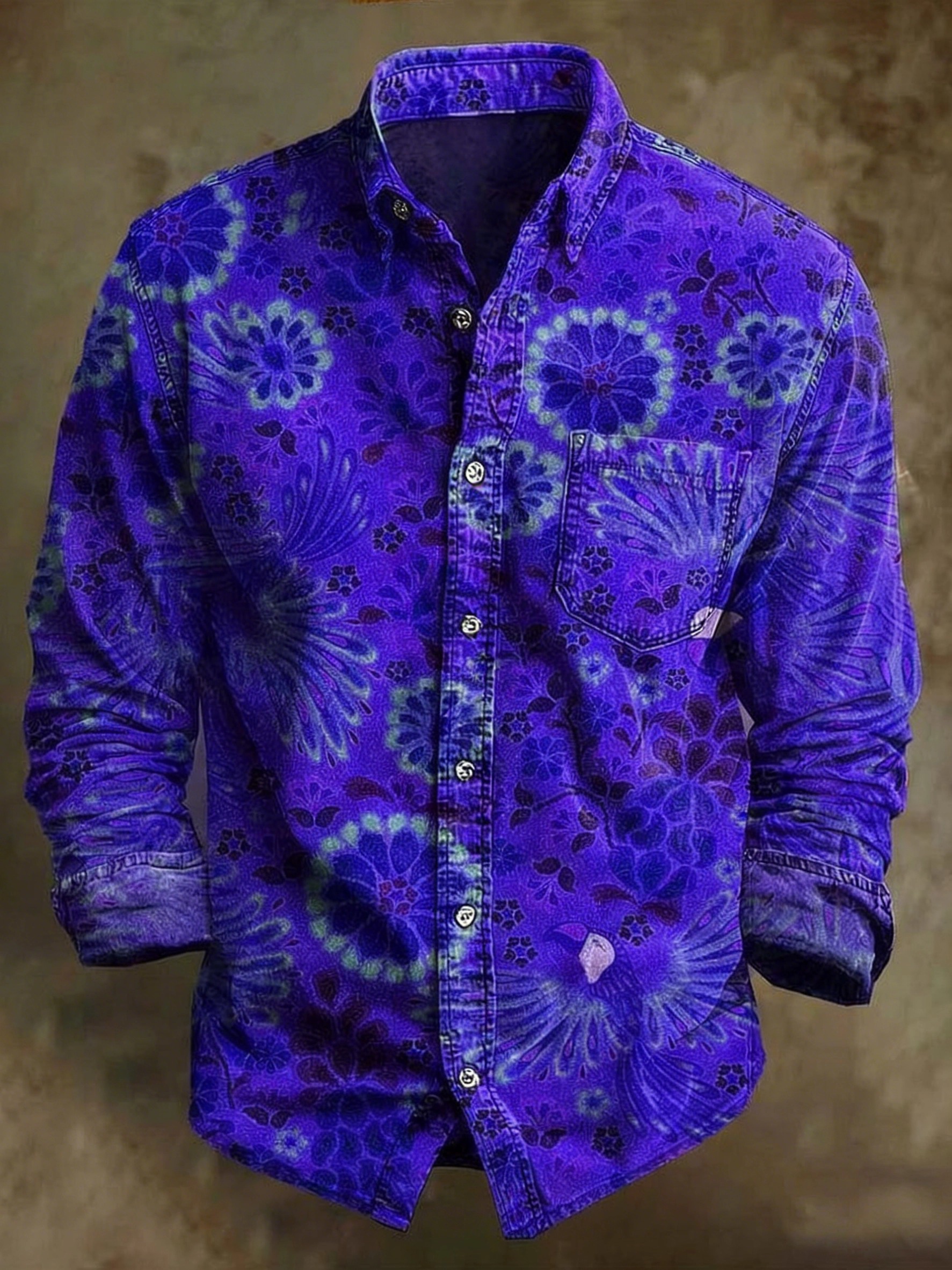 Vintage Art Print Long Sleeve Shirt