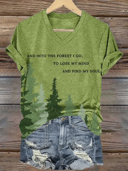 Women's National Park Conservation Print V-Neck T-Shirt