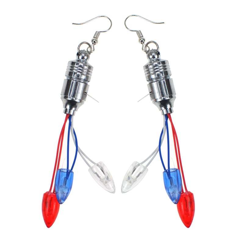 🔥Last Day 49% Off🔥Independence Day Earrings 3LED Pentacle Luminous Jewelry Resin earrings Independence Day jewelry