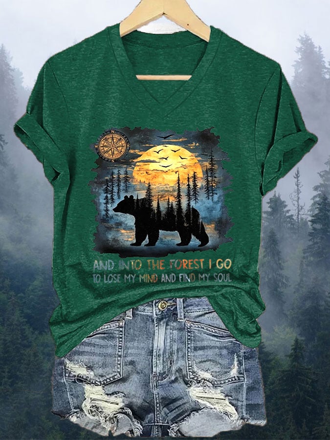 Women's National Parks Print V-Neck T-Shirt