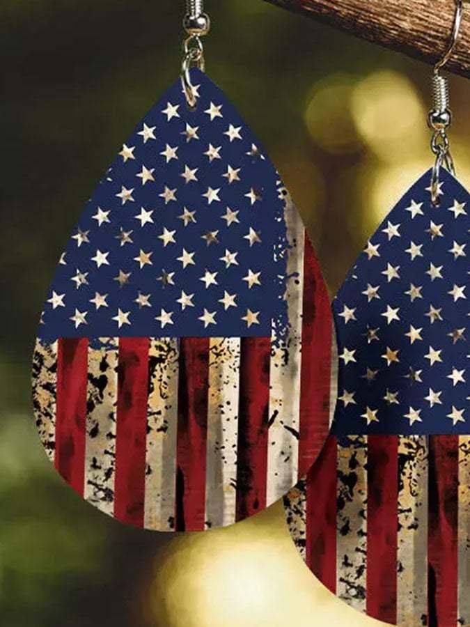 Tie Dye Flag Earrings