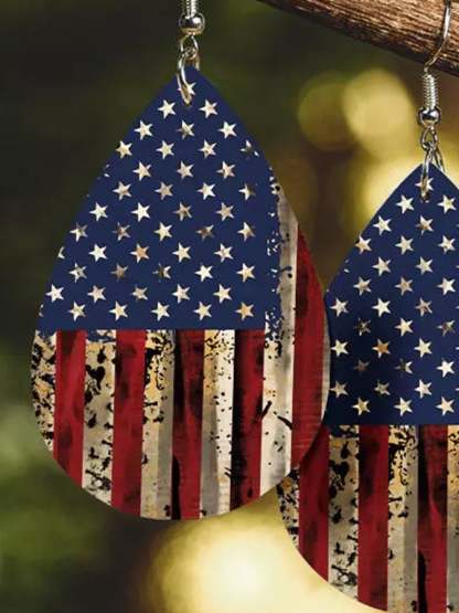 Tie Dye Flag Earrings