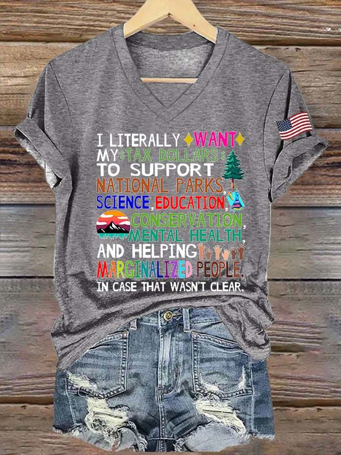 Women's Support Our National Parks Printed T-Shirt