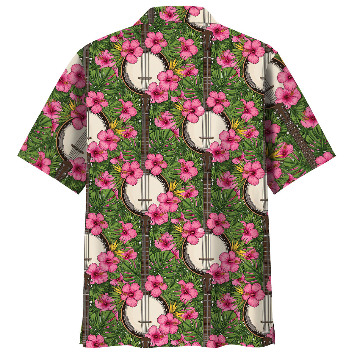 7 String Banjo Tropical Hawaiian Shirt