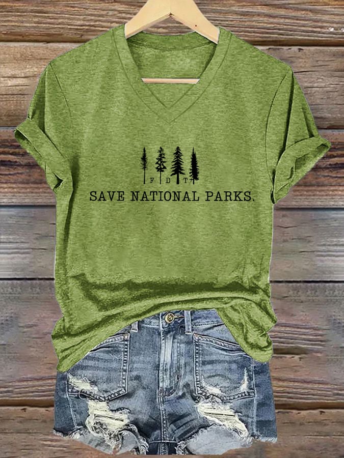Women's Save The National Parks Print T-Shirt