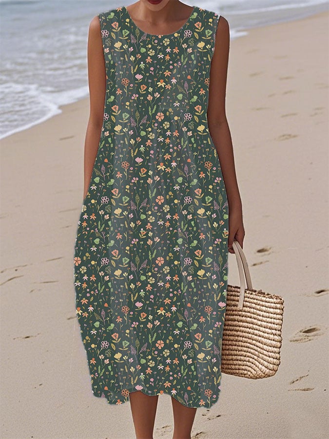 Women's Forest Sleeveless Dress