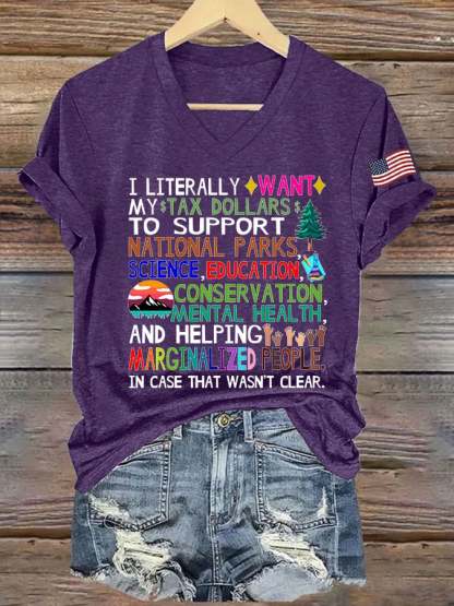 Women's Support Our National Parks Printed T-Shirt