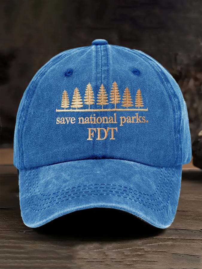 Retro Save National Parks FDT Printed Baseball Cap