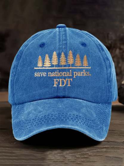 Retro Save National Parks FDT Printed Baseball Cap