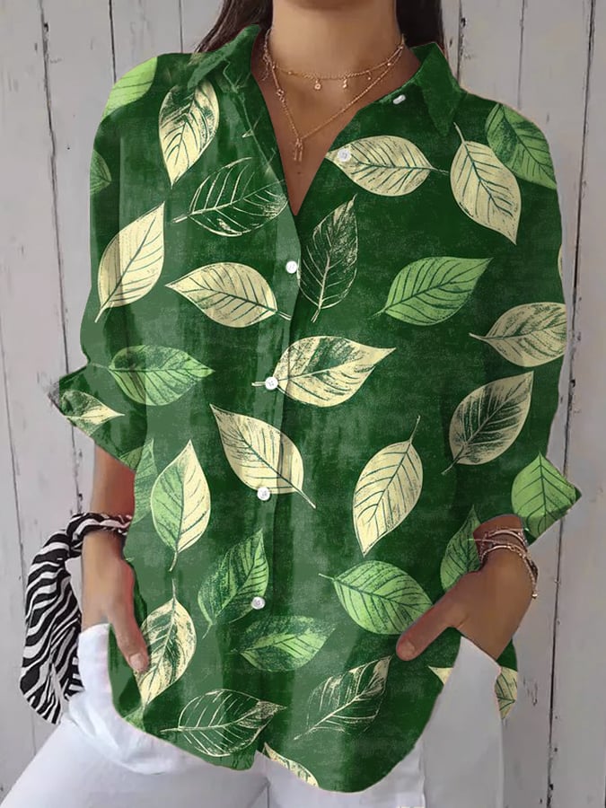 Women'S Floral Print Casual Shirt