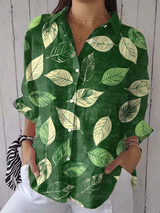 Women'S Floral Print Casual Shirt