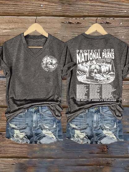 Women's Protect Our National Parks Printed T-shirt