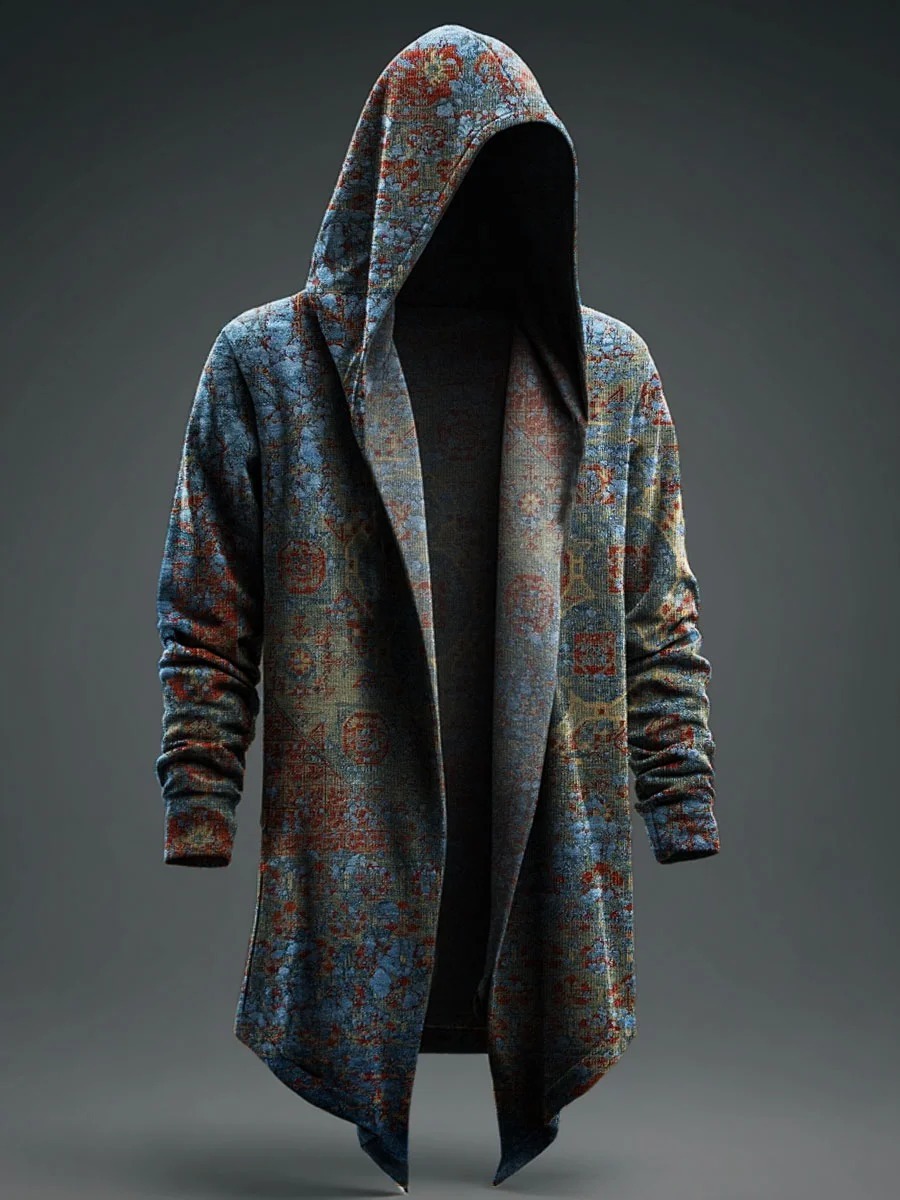 Vintage Abstract Art Prints Casual Hoodie Jacket