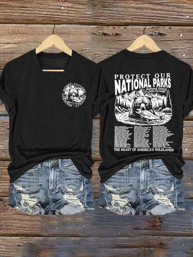 Women's Protect Our National Parks Printed T-shirt