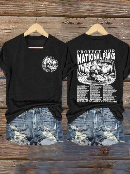 Women's Protect Our National Parks Printed T-shirt