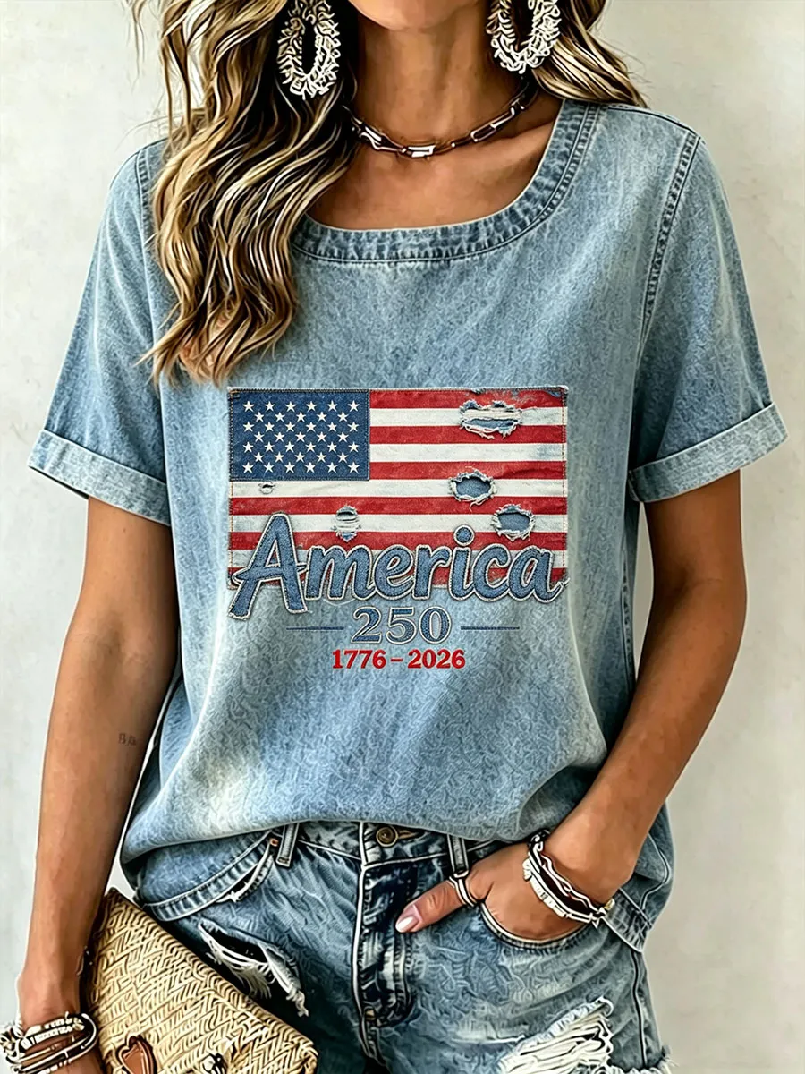 Women's American 250th Independence Day T-shirt