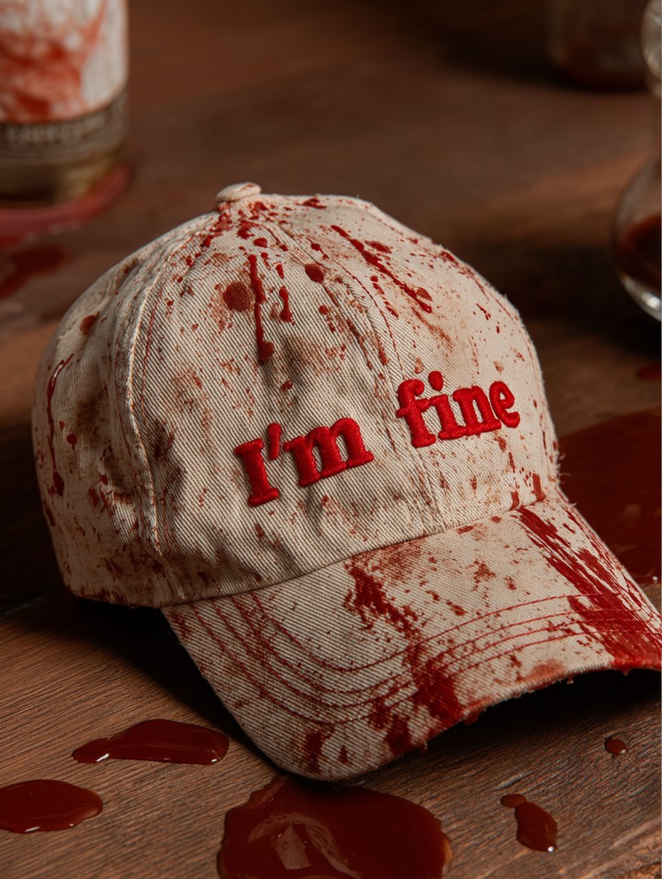 Unisex Art Bloodstain I'm Fine Hat