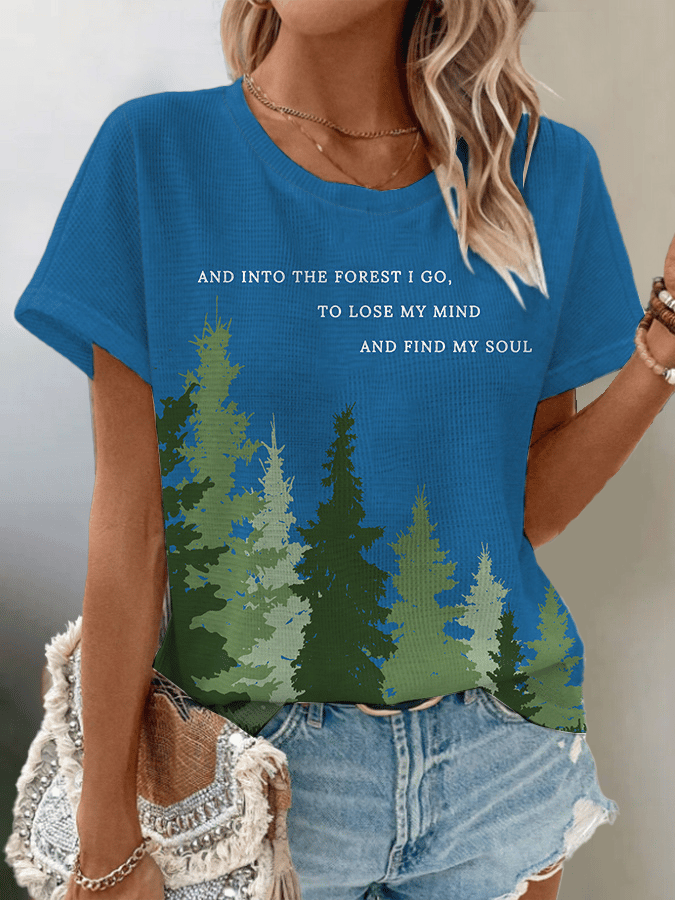 Women's National Park Protection Waffle Crew Neck T-Shirt