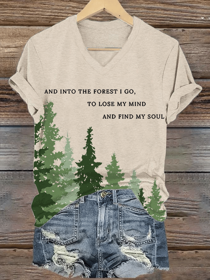 Women's National Park Conservation Print V-Neck T-Shirt