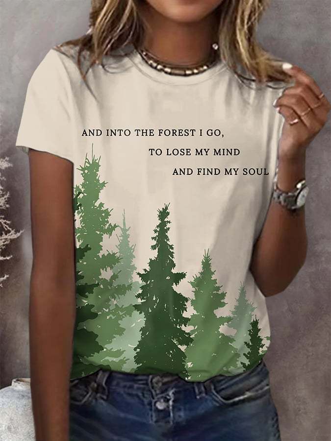 Women's National Park Conservation Print Crew Neck T-Shirt