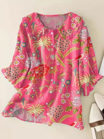 Women's Vintage Flowers Art Print Dress