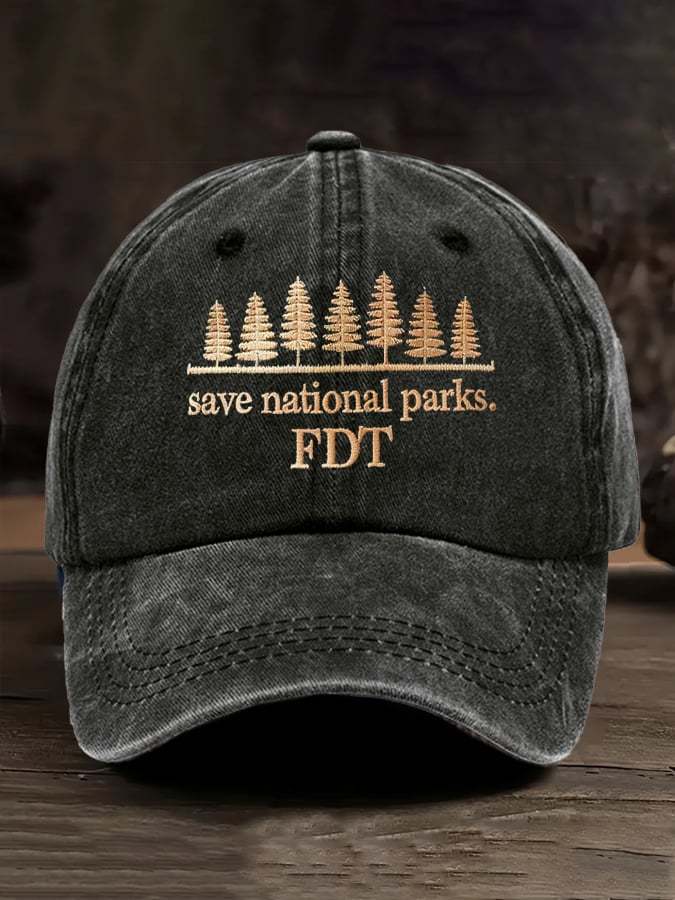 Retro Save National Parks FDT Printed Baseball Cap