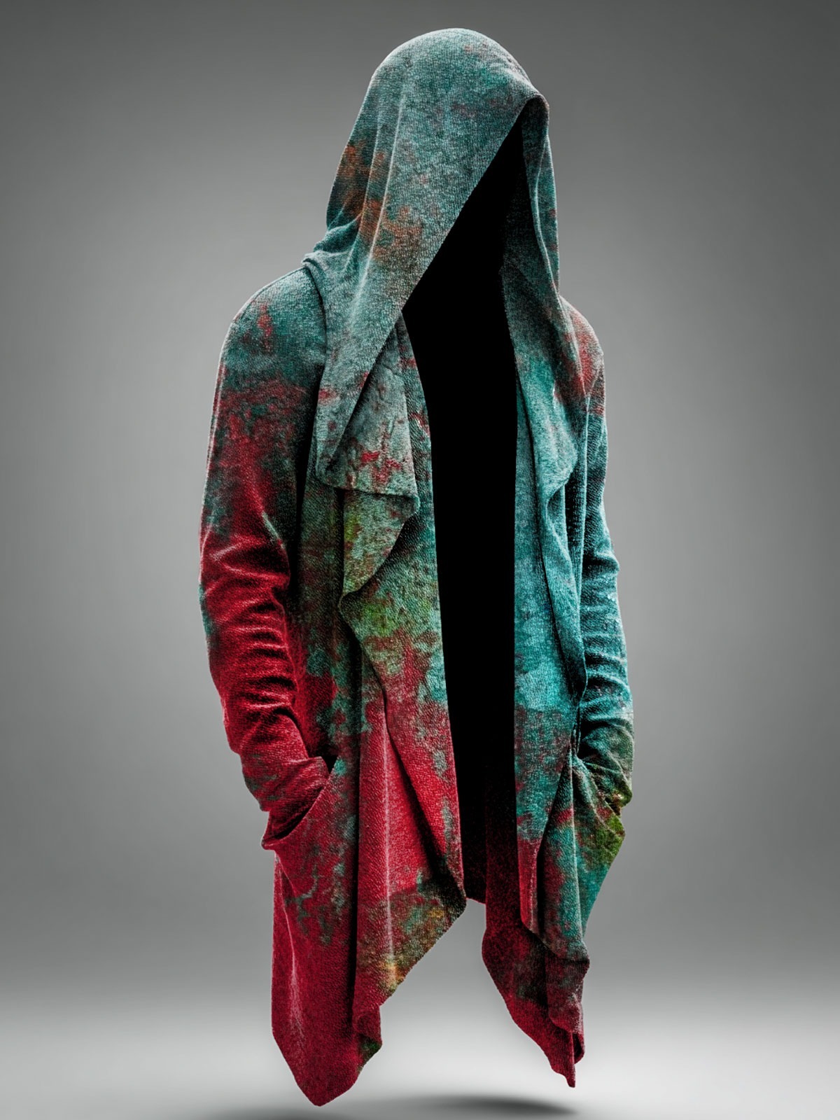 Vintage Abstract Art Prints Casual Hoodie Jacket