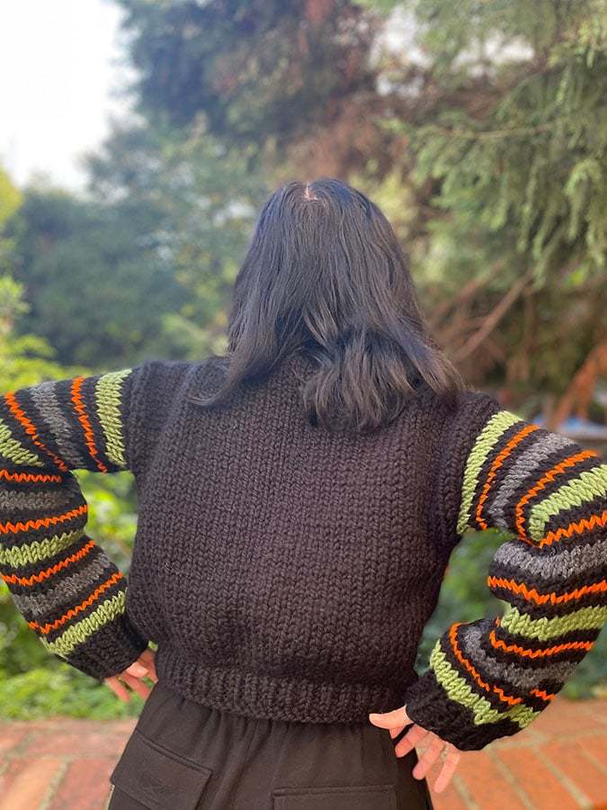 Women's Halloween Pumpkin Casual Knitted Jacket