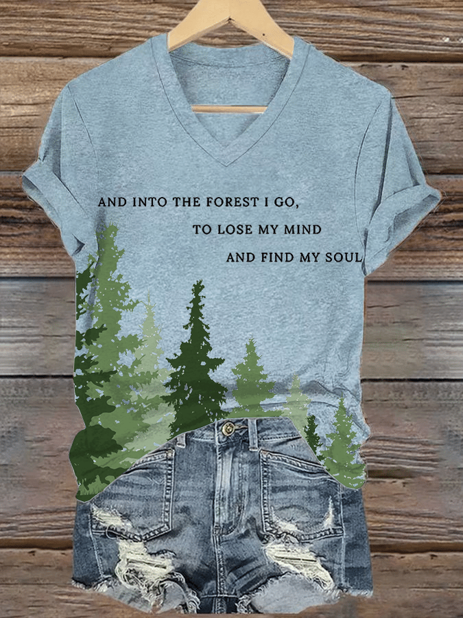 Women's National Park Conservation Print V-Neck T-Shirt
