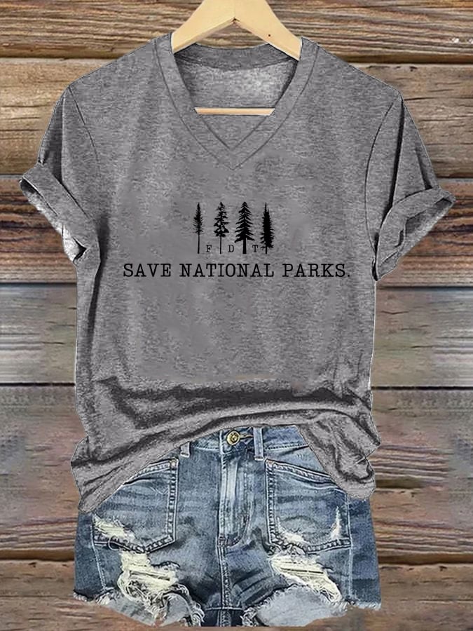 Women's Save The National Parks Print T-Shirt