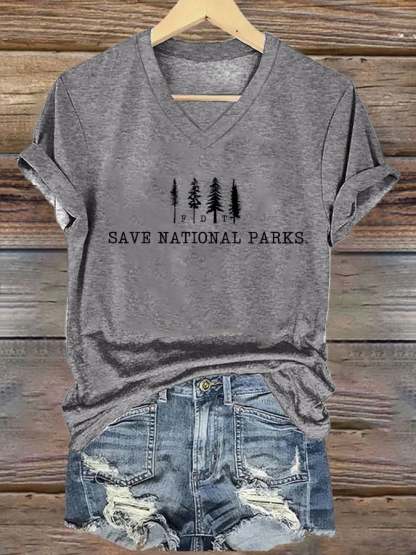 Women's Save The National Parks Print T-Shirt