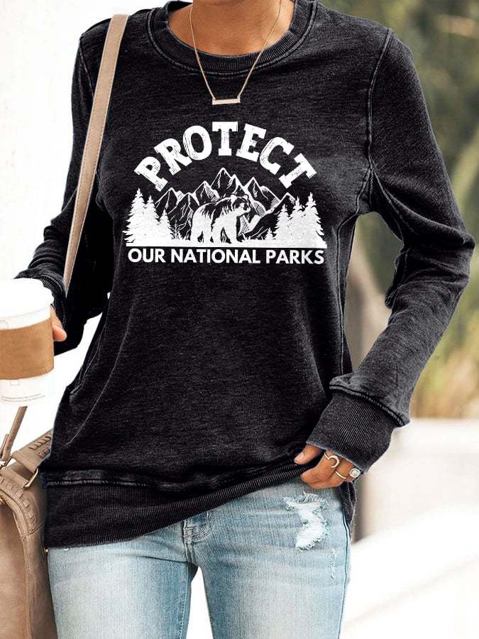 Women's Protect Our National Parks Printed Sweatshirt