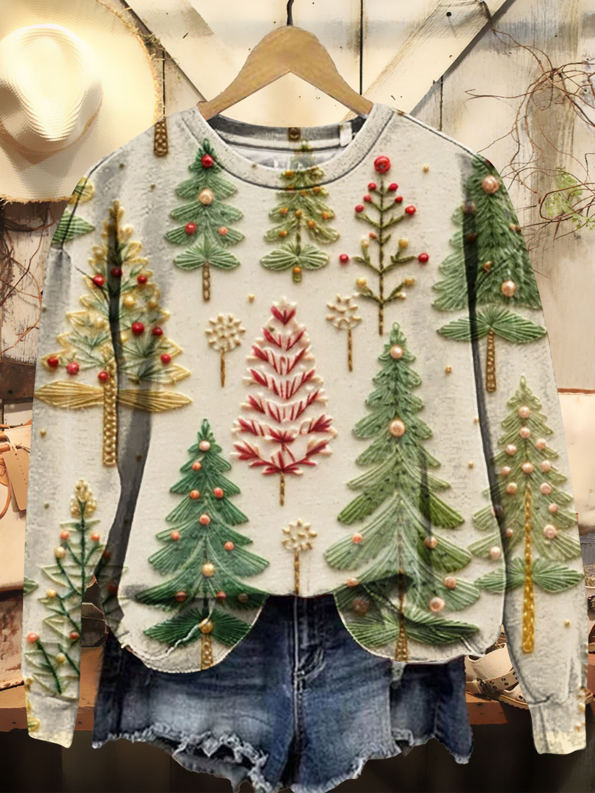Christmas Tree Art Print Sweatshirt