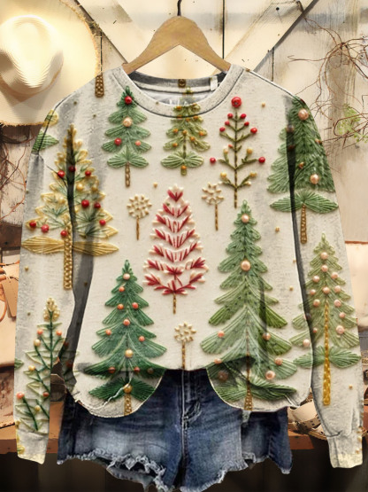 Christmas Tree Art Print Sweatshirt