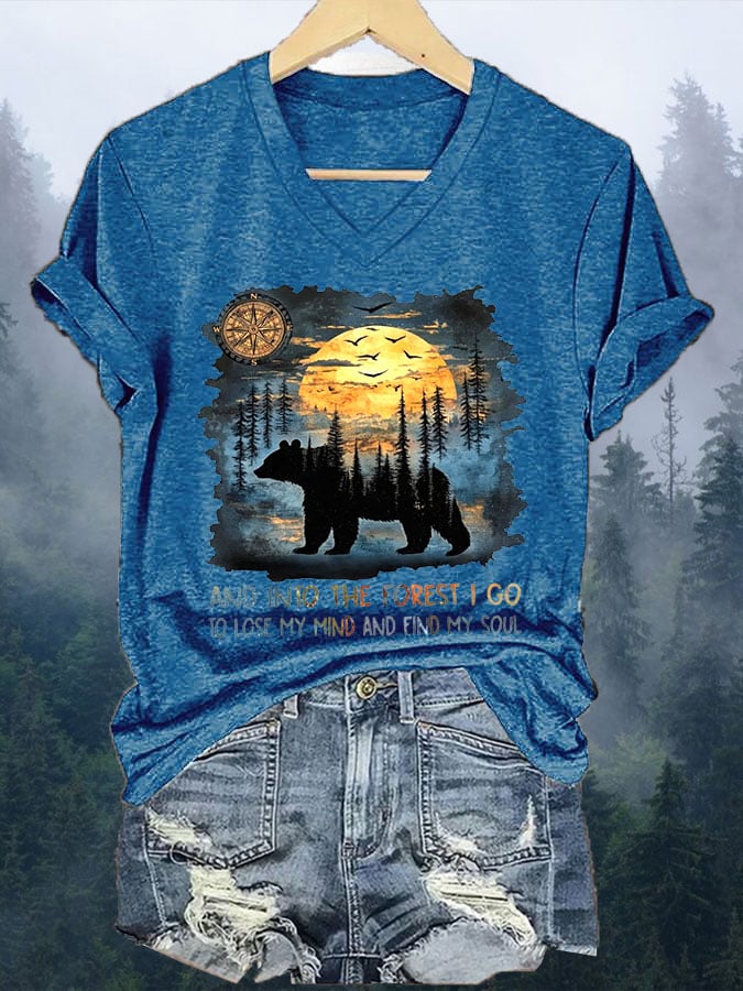 Women's National Parks Print V-Neck T-Shirt