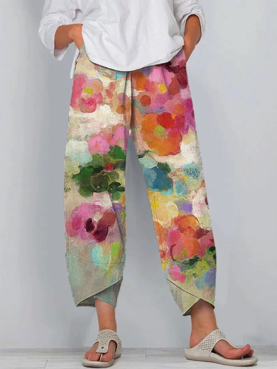 Women's Vintage Flowers Art  Print Dress