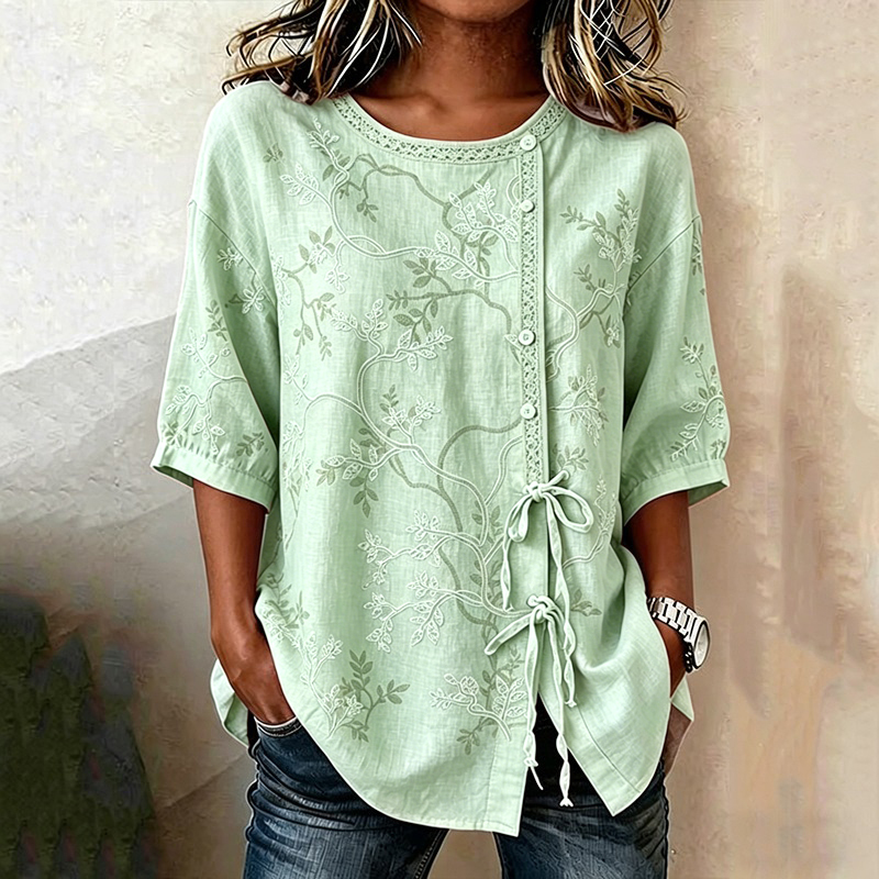 Women's Casual Floral Print Short-sleeved Top