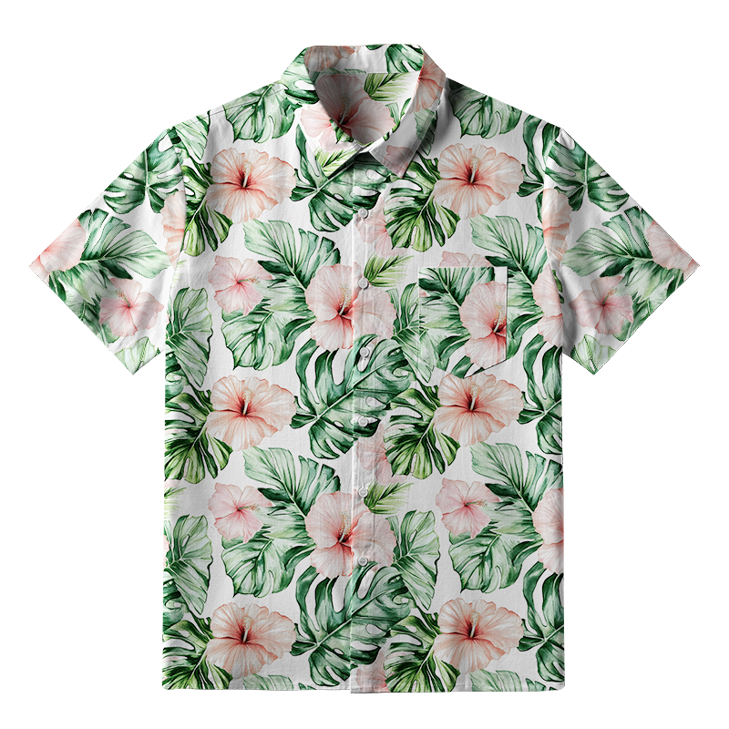 Tokyo-Tiger Island Blossoms Button-up Shirt