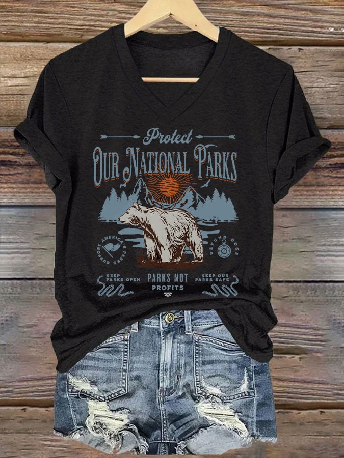 Women's Protect Our National Parks Printed T-shirt