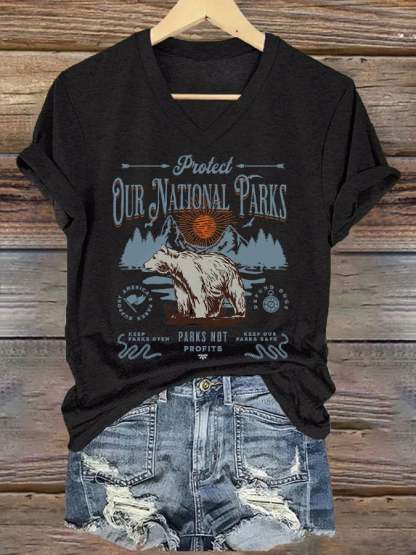 Women's Protect Our National Parks Printed T-shirt