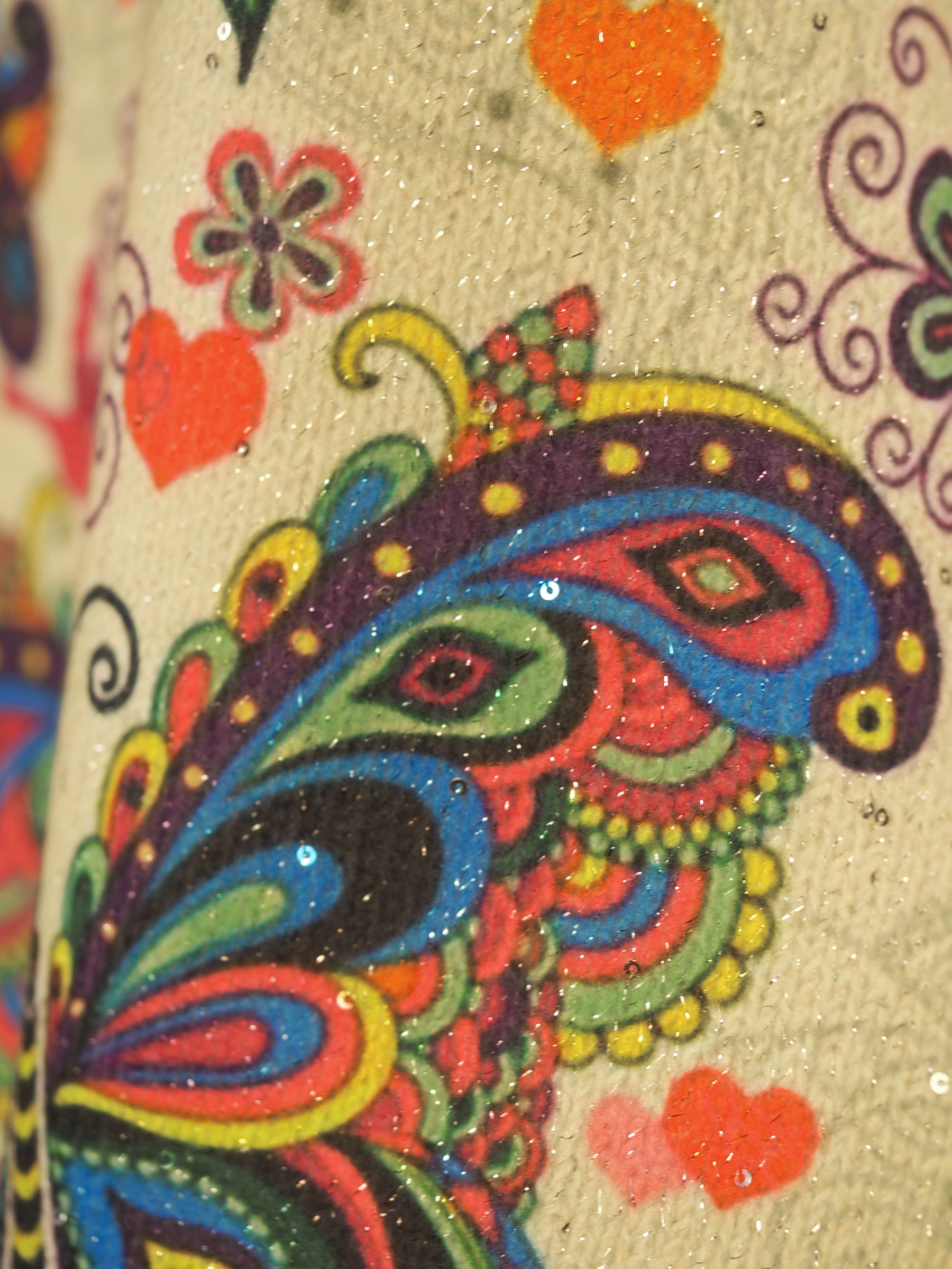 Butterfly Sequins Print Knit Pullover Sweater